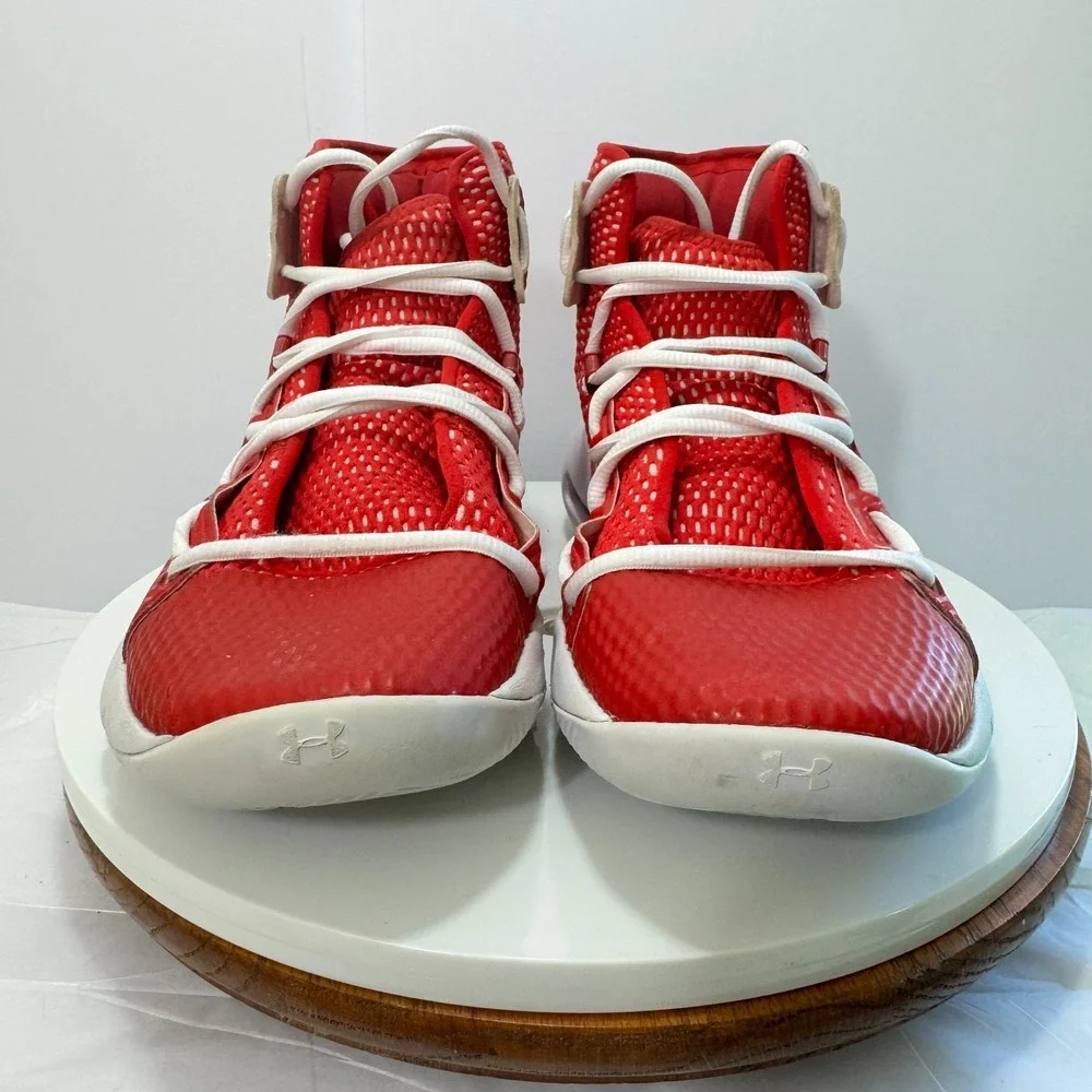 Size 7 - Under Armour HOVR Havoc Mid Red Performance Basketball Shoe 3020617 Men